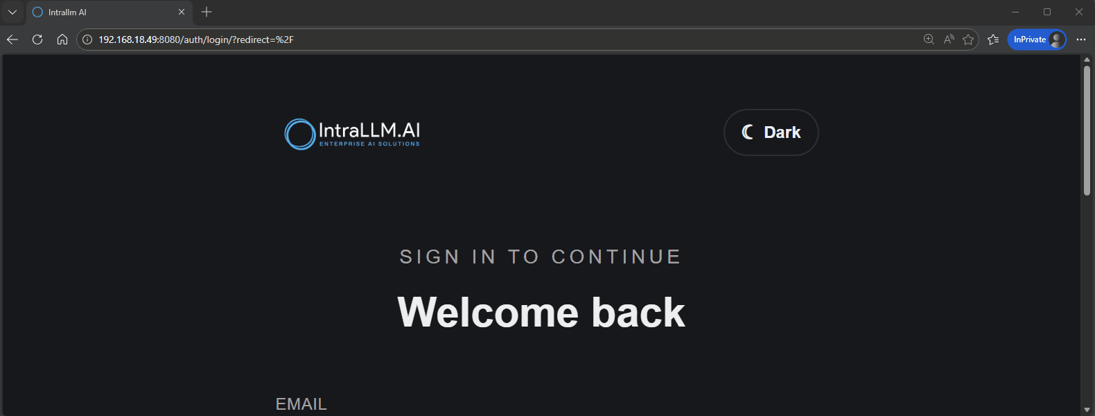 admin panel